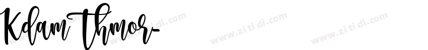 Kdam Thmor字体转换